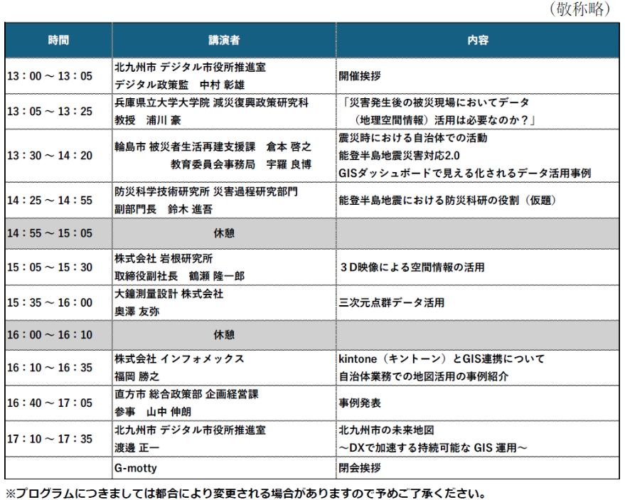 北九州開催：参加無料】 G空間サミット2024にて登壇致します